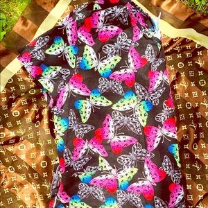 Women’s Scrubs Butterflies Scrub Top 3X